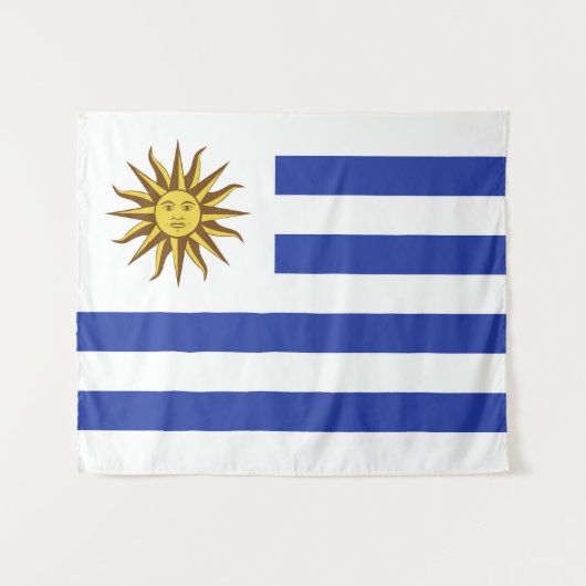 Uruguay-Flagge Wandteppich (Vorderseite (Horizontal))
