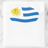 Uruguay Flaggen-Aufkleber Ovaler Aufkleber (Tasche)