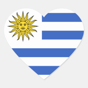 Uruguay-Flaggen-Herz-Aufkleber Herz-Aufkleber