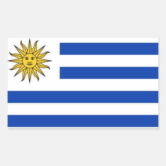 Uruguay* Flaggenaufkleber Rechteckiger Aufkleber (Vorderseite)