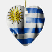 Uruguay Flaggenherz Gestaltete Ornamente (Rechts)
