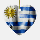 Uruguay Flaggenherz Gestaltete Ornamente (Hinten)
