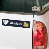 Uruguay Flaggenherz + Karte Autoaufkleber (Auf Lkw)