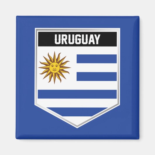 Uruguay-Flaggenschild Magnet (Vorne)