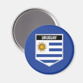 Uruguay-Flaggenschild Magnet (Vorderseite/Rückseite)