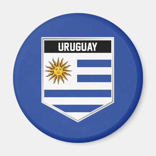Uruguay-Flaggenschild Magnet (Vorne)