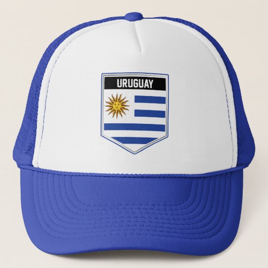 Uruguay-Flaggenschild Truckerkappe (Vorderseite)