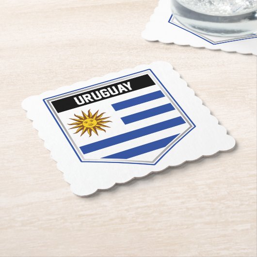 Uruguay-Flaggenschild Untersetzer (angewinkelt)