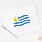 Uruguay-Flaggensticker Ovaler Aufkleber (Umschlag)