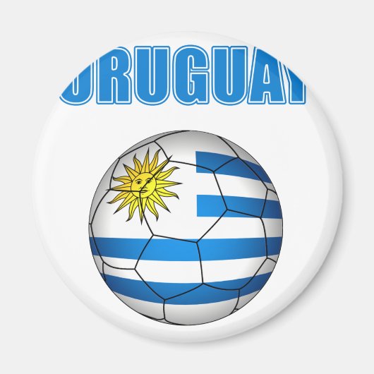 Uruguay Fußball 2010 T - Shirt Magnet (Vorne)