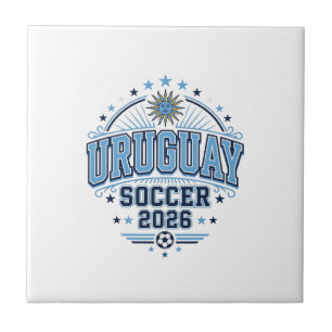 Uruguay Fußball 2026 Fußball Fett Land Typografie Fliese