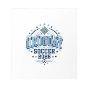 Uruguay Fußball 2026 Fußball Fett Land Typografie Notizblock