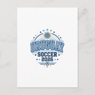 Uruguay Fußball 2026 Fußball Fett Land Typografie Postkarte
