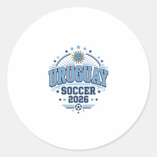 Uruguay Fußball 2026 Fußball Fett Land Typografie Runder Aufkleber