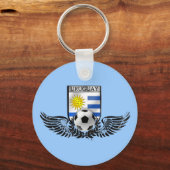 Uruguay-Fußball-Emblem Schlüsselanhänger (Vorderseite)