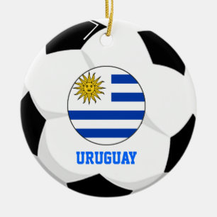 Uruguay-Fußball-Fan-Verzierung Keramikornament