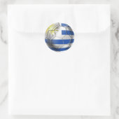 Uruguay Fußball-Futbol-Flagge Charruas Geschenke Runder Aufkleber (Tasche)