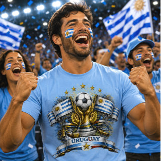 Uruguay Fußballfan Fußball Weltmeisterschaft Anhän T-Shirt