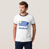 Uruguay-Fußballflagge T-Shirt (Vorne ganz)