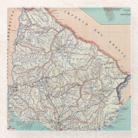 Uruguay Glasuntersetzer (Vorderseite)