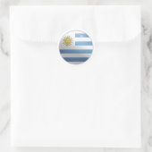 Uruguay Glossy Circle Flag Runder Aufkleber (Tasche)