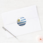 Uruguay Glossy Circle Flag Runder Aufkleber (Umschlag)