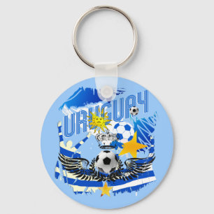 Uruguay grunge Grafik Art Fußball Futbol Geschenke Schlüsselanhänger
