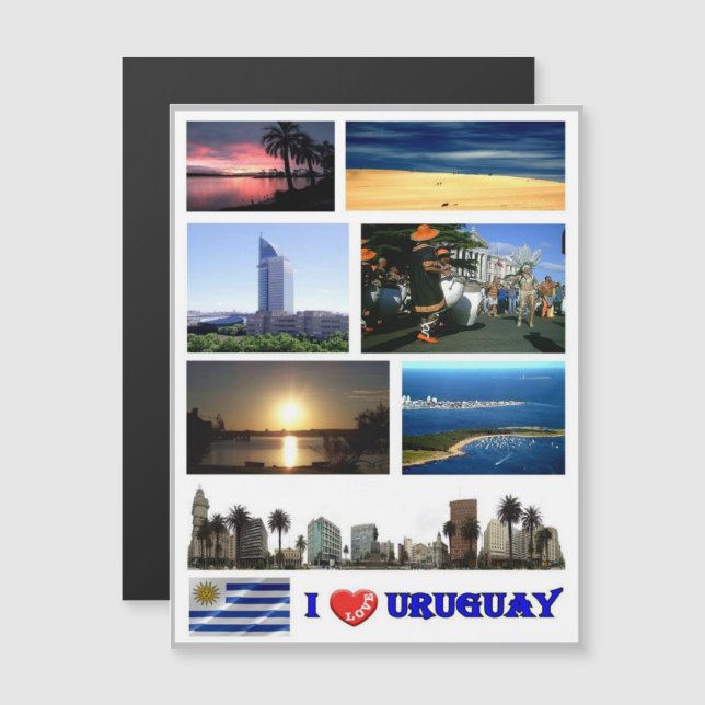Uruguay - I Liebe - Magnetkarte (Vorne/Hinten)