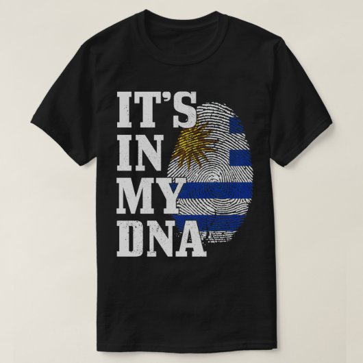 Uruguay ist in meiner DNA Fingerprint Uruguay-Flag T-Shirt (Design vorne)
