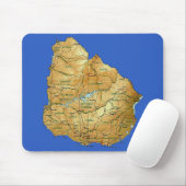 Uruguay-Karte Mousepad (Mit Mouse)