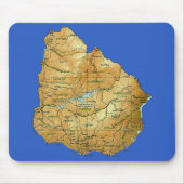 Uruguay-Karte Mousepad (Vorne)