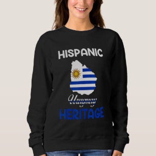 Uruguay Karte Uruguay Flagge Hispanic Heritage Lat Sweatshirt