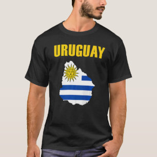 Uruguay-Karte Uruguay Flagge T-Shirt