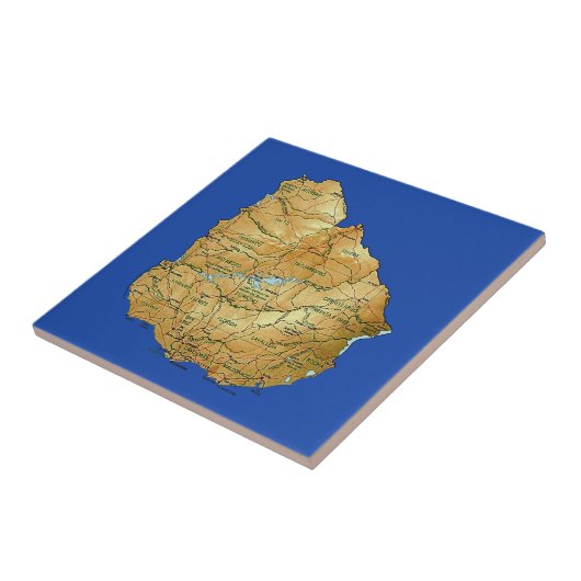 Uruguay-Karten-Fliese Fliese (Seite)