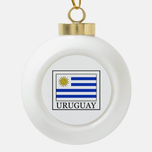 Uruguay Keramik Kugel-Ornament (Vorderseite)