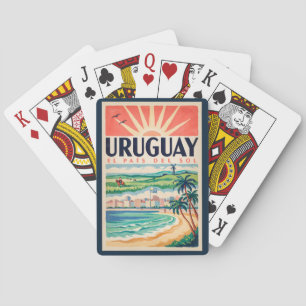 Uruguay Kultur Illustration Reise Kunst Vintage Spielkarten
