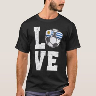 Uruguay Liebe Fußball Flagge T-Shirt