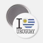 Uruguay-Liebe v2 Magnet (Vorderseite/Rückseite)
