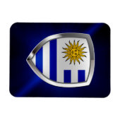 Uruguay Metallic Emblem Magnet (Horizontal)