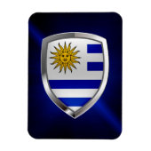 Uruguay Metallic Emblem Magnet (Vertikal)