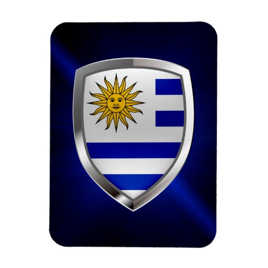 Uruguay Metallic Emblem Magnet (Vertikal)