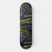 Uruguay National Pride Wordcloud Skateboard (Vorderseite)