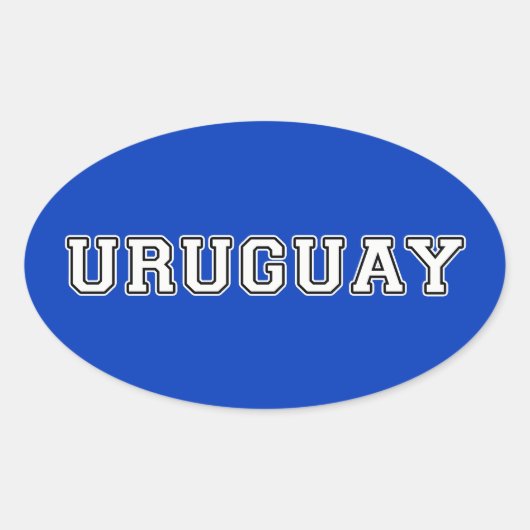 Uruguay Ovaler Aufkleber (Vorderseite)
