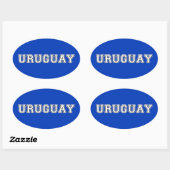 Uruguay Ovaler Aufkleber (Blatt)