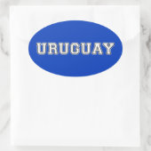 Uruguay Ovaler Aufkleber (Tasche)