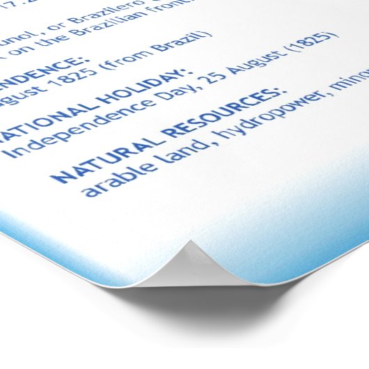 Uruguay Poster (Ecke)