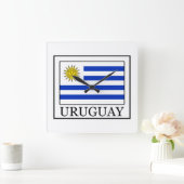 Uruguay Quadratische Wanduhr (Zuhause)