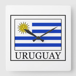 Uruguay Quadratische Wanduhr
