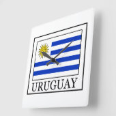 Uruguay Quadratische Wanduhr (Winkel)