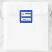 Uruguay Quadratischer Aufkleber (Tasche)